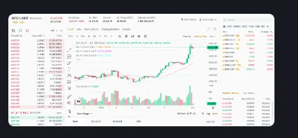 Binance Academy 官方 BTC/USDT 現貨介面,包含訂單簿、價格圖表、交易對清單與買賣區