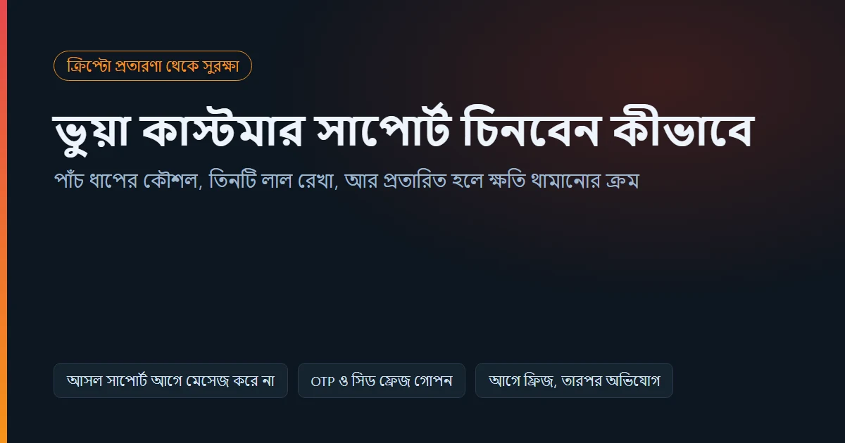 ভুয়া কাস্টমার সাপোর্ট প্রতারণা চিনবেন কীভাবে: কৌশল, সতর্ক সংকেত ও ক্ষতি থামানোর ধাপ