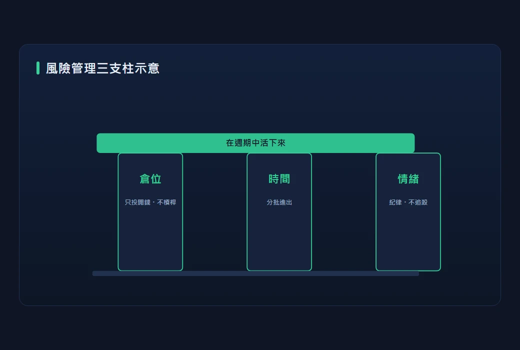 風險管理三支柱概念示意圖