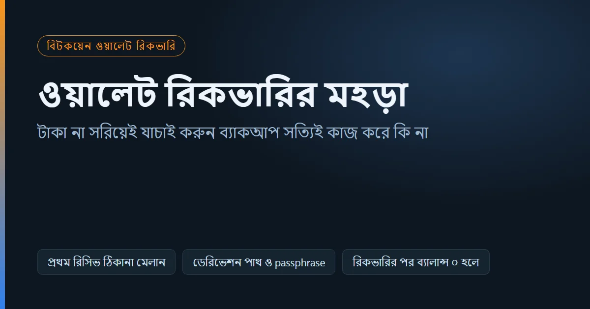 ওয়ালেট রিকভারির মহড়া কীভাবে দেবেন: টাকা ঝুঁকিতে না ফেলে সিড ফ্রেজ যাচাই