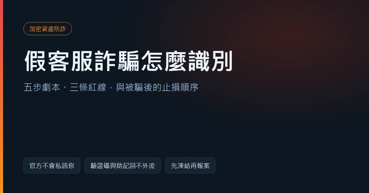 假客服詐騙有哪些套路：識別話術與被騙後的止損順序