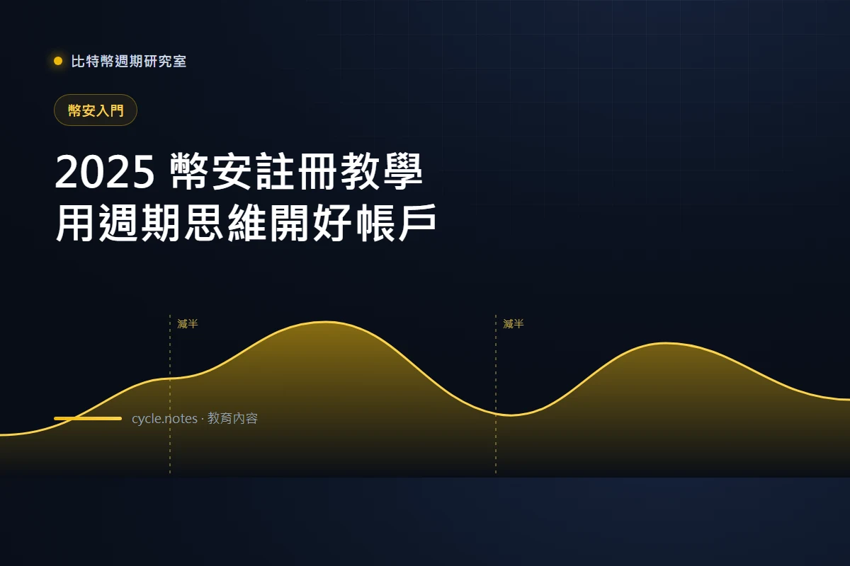 幣安註冊教學：用週期思維開好你的第一個帳戶